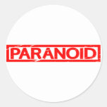 Paranoid Stamp Classic Round Sticker