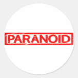 Paranoid Stamp Classic Round Sticker