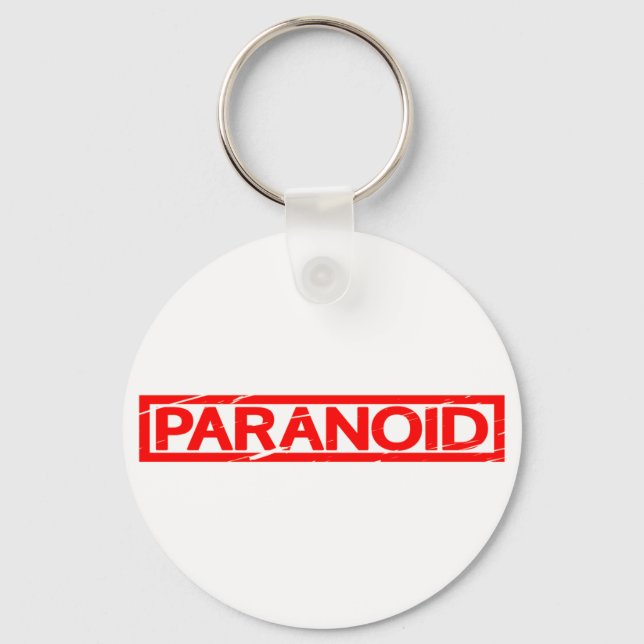 Paranoid Stamp Keychain (Front)