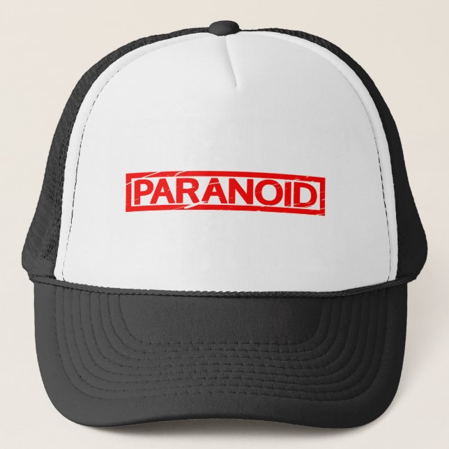 Paranoid Stamp Trucker Hat (Front)