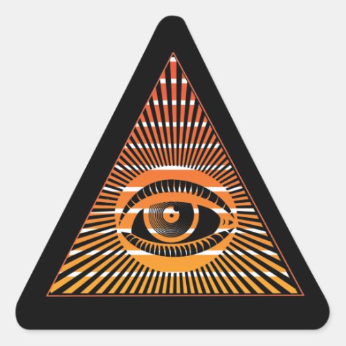 Paranormal All Seeing Eye of Providence Spiritual  Triangle Sticker