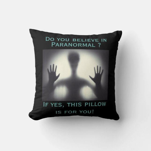 Paranormal Cotton Throw Pillow 16" x 16" (Front)
