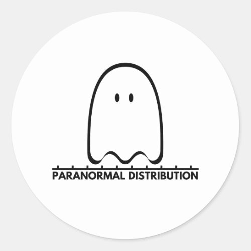 Paranormal distribution classic round sticker