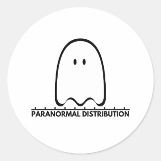 Paranormal distribution classic round sticker