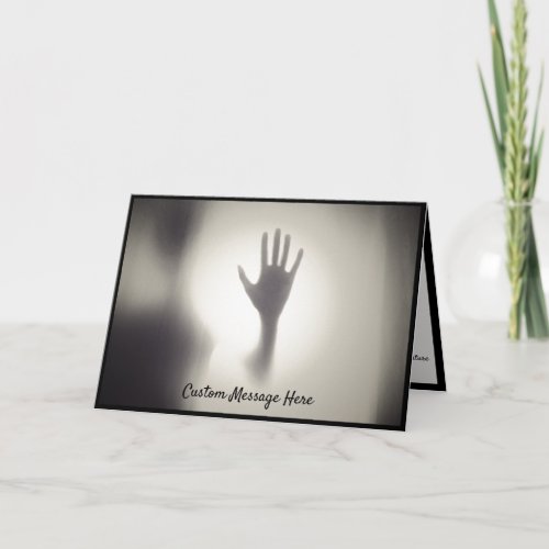 Paranormal Eerie Shadow Ghost Hand Card
