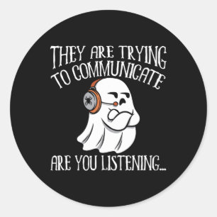 Paranormal Evp Hunting Ghost Hunter Adventures 2  Classic Round Sticker