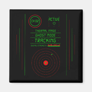 Paranormal Ghost Tracker Radar Display Scanner Art Magnet