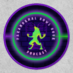 Paranormal Howl Hour Neon Cryptid Patch