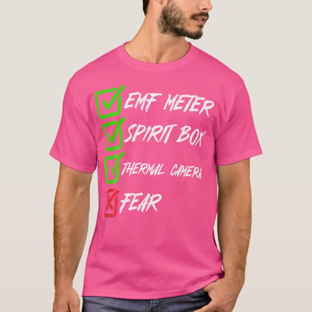 Paranormal Investigation Emf Thermal Camera Ghost  T-Shirt (Front)