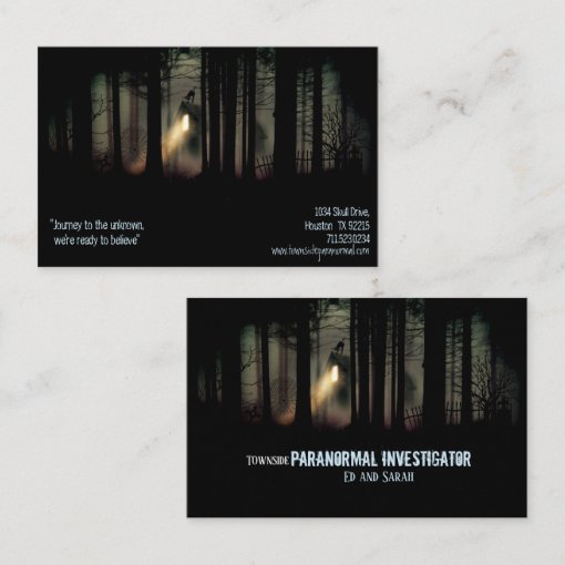 Paranormal Investigator 2 Business Card Zazzle