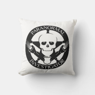 Paranormal Investigator Badge Throw Pillow