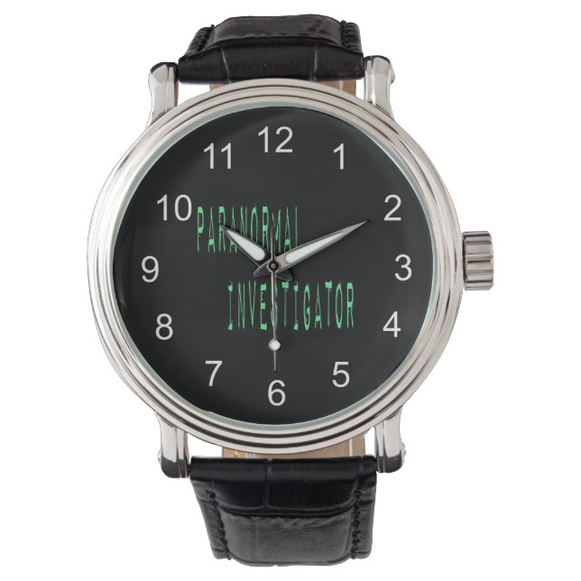 Paranormal Investigator - Black Background Watch (Front)