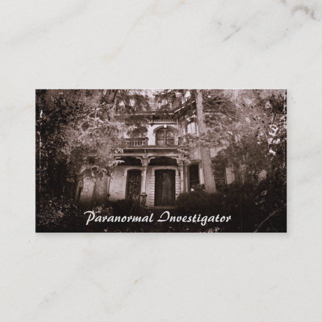 Paranormal Investigator Business Card HauntedHouse (Front)