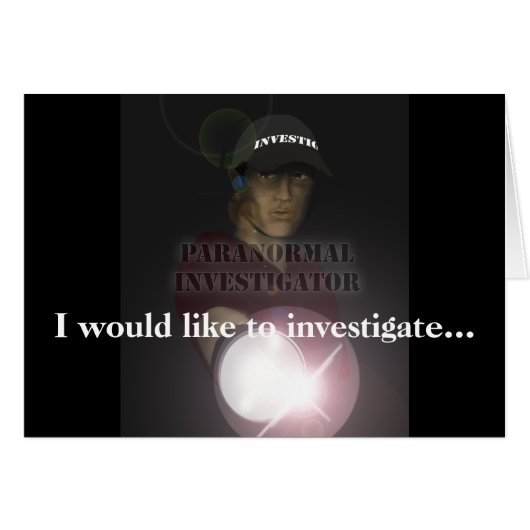 Paranormal Investigator Cards (Front Horizontal)