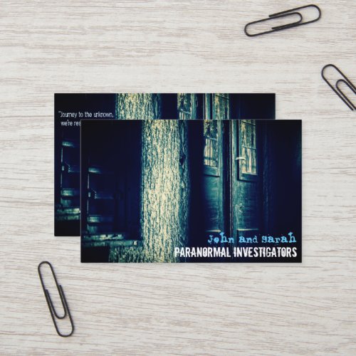Paranormal Investigator Creepy Cabin Business Card