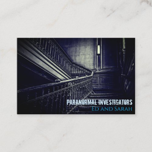Paranormal Investigator Creepy Stairs Business Card