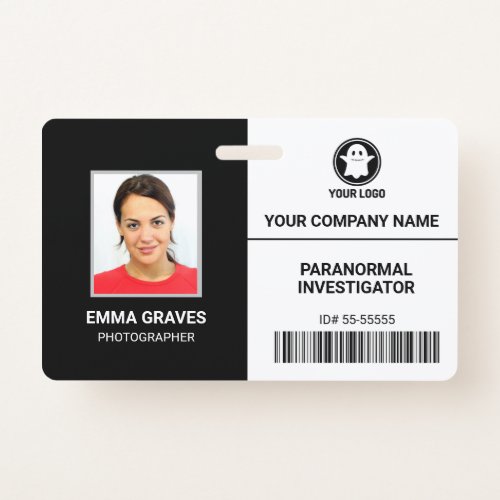 Paranormal Investigator Employee Photo ID Security Badge