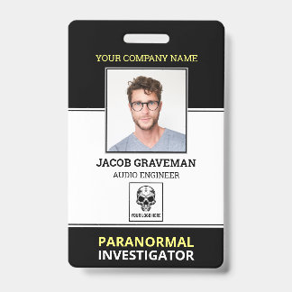 Paranormal Investigator Employee Photo ID Security Badge