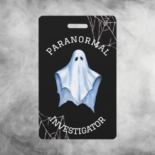 Paranormal Investigator Ghost  Cobwebs Black Badge