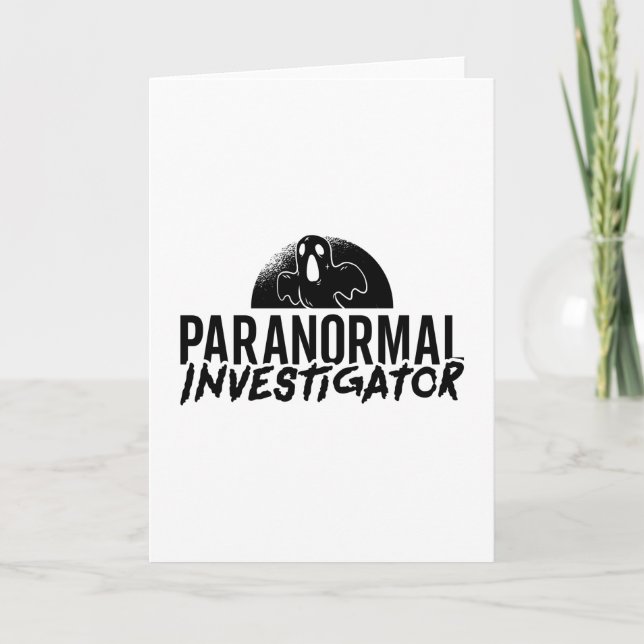 Paranormal Investigator Ghost Hunter Ghost Hunting Card (Front)