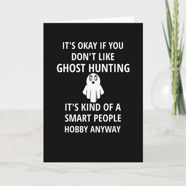 Paranormal Investigator Ghost Hunter Ghost Hunting Card (Front)