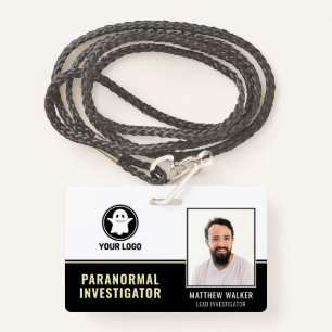 Paranormal Investigator Ghost Hunter Photo ID Badg Badge