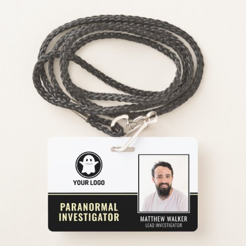 Paranormal Investigator Ghost Hunter Photo ID Badg Badge