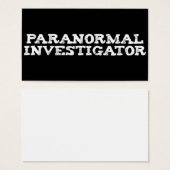 Paranormal Investigator Ghost Hunting (Front & Back)
