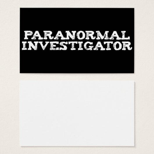 Paranormal Investigator Ghost Hunting (Front & Back)