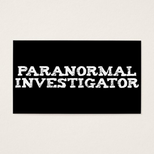 Paranormal Investigator Ghost Hunting (Front)