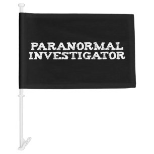 Paranormal Investigator Ghost Hunting Car Flag