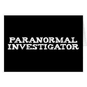 Paranormal Investigator Ghost Hunting Cards