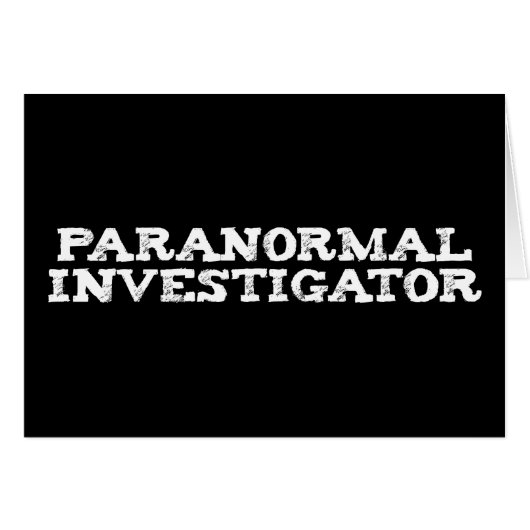 Paranormal Investigator Ghost Hunting Cards (Front Horizontal)