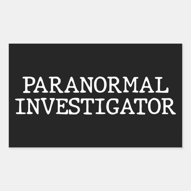 Paranormal Investigator Ghost Hunting EVP Rectangular Sticker (Front)