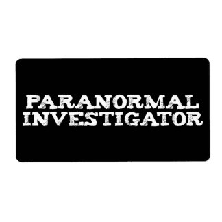 Paranormal Investigator Ghost Hunting Label