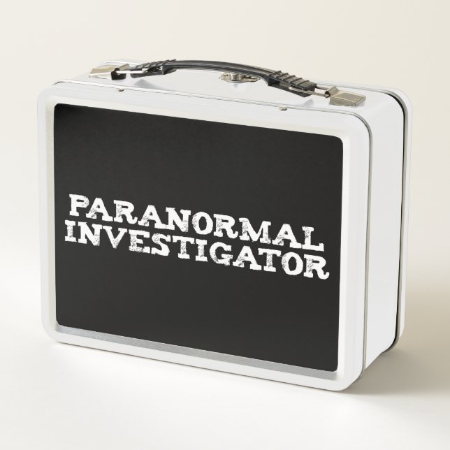 Paranormal Investigator Ghost Hunting Metal Lunch Box (Back)
