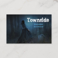 Paranormal Investigator Graveyard Business Card