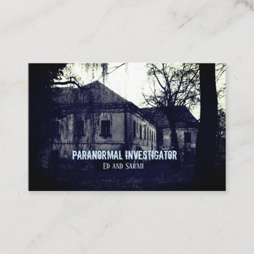 Paranormal Investigator Haunted 2 Business Card