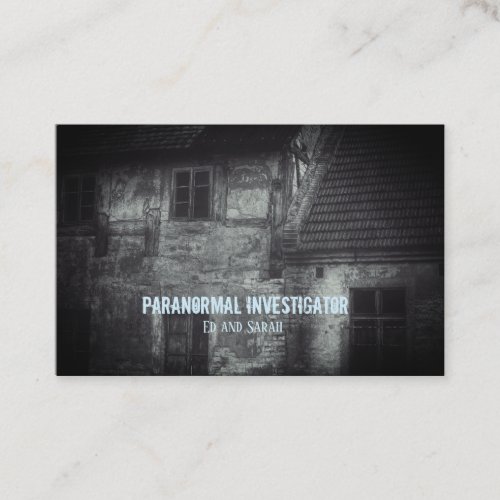 Paranormal Investigator Haunted Business Card