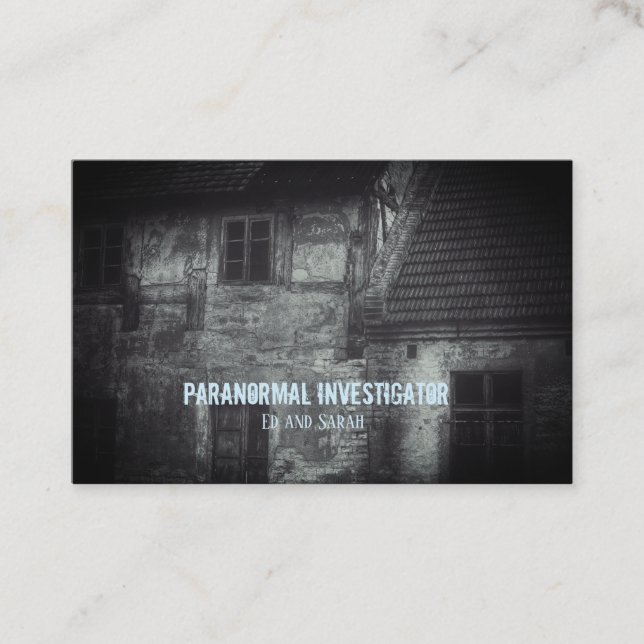 Paranormal Investigator Haunted Business Card (Front)