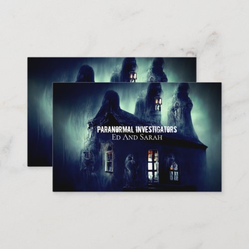 Paranormal Investigator Haunted Cabin Business Card