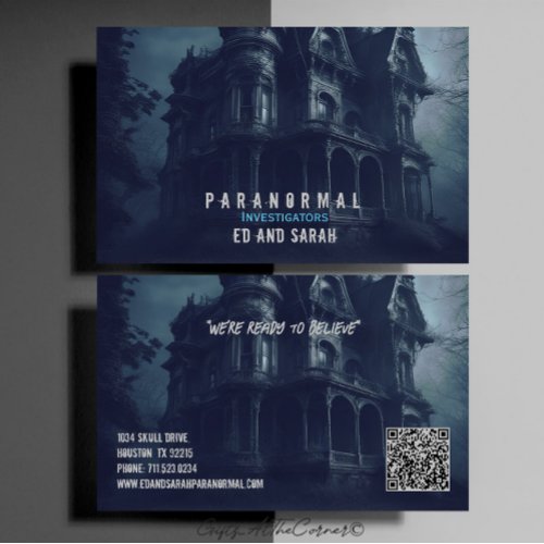 Paranormal Investigator Haunted House Business Card