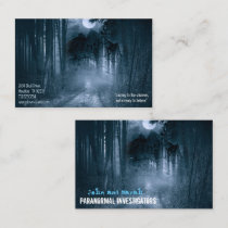 Paranormal Investigator Haunted Manor Business Card