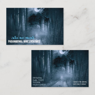 Paranormal Investigator Haunted Manor Business Card