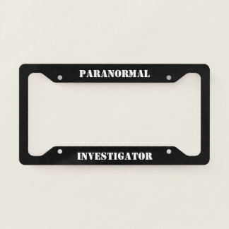Paranormal Investigator License Plate Frame
