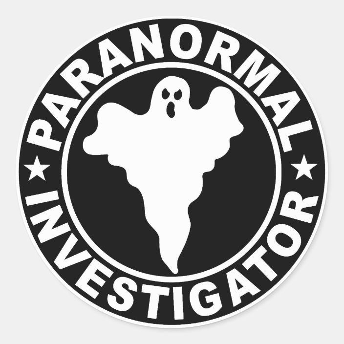 Paranormal Investigator Logo Decal Classic Round Sticker | Zazzle