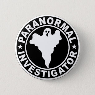 Paranormal Investigator Logo Halloween Costume Pinback Button