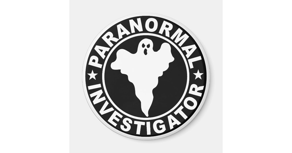 Paranormal Investigator Logo Supernatural Ghost Magnet | Zazzle.com