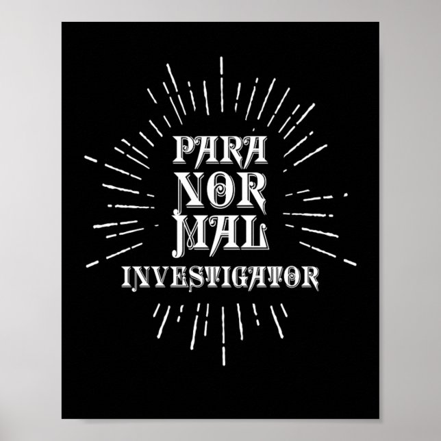 Paranormal Investigator Poster (Front)