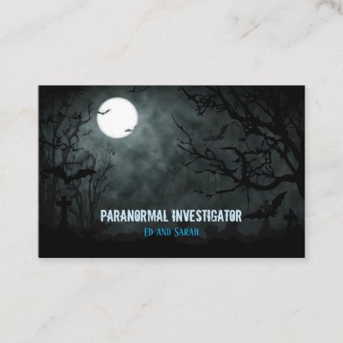 Paranormal Investigator The Fullmoon Business Card